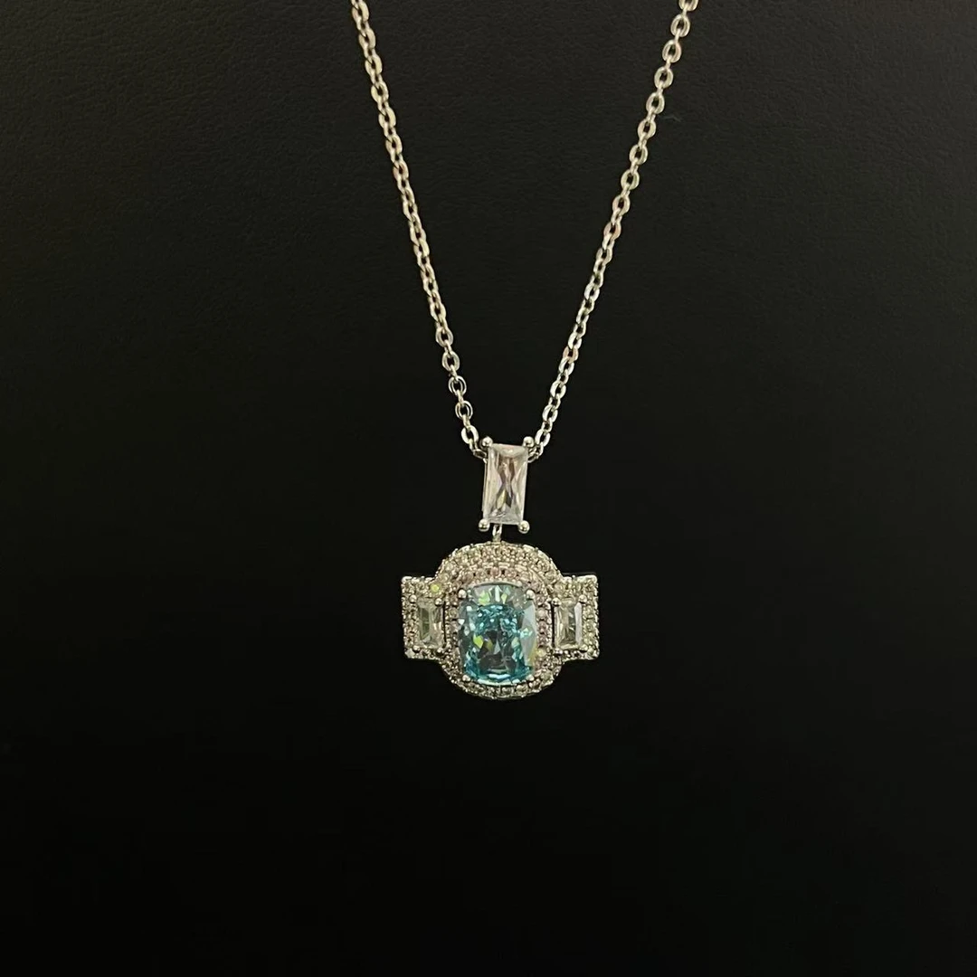 铜合金吊坠  轻奢气质百搭海蓝冰花设计款小吊坠多样性发货YS9001