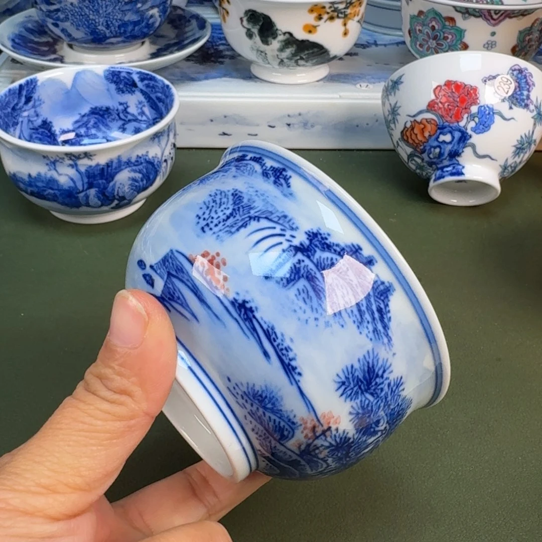 陶瓷景德镇纯手绘茶具圆圆214