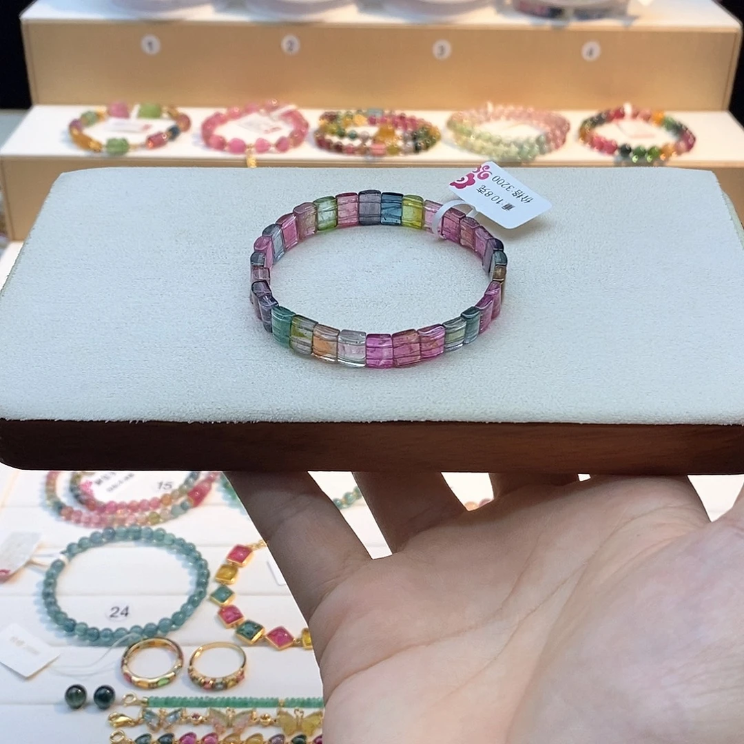 未镶嵌手牌单圈手链碧玺