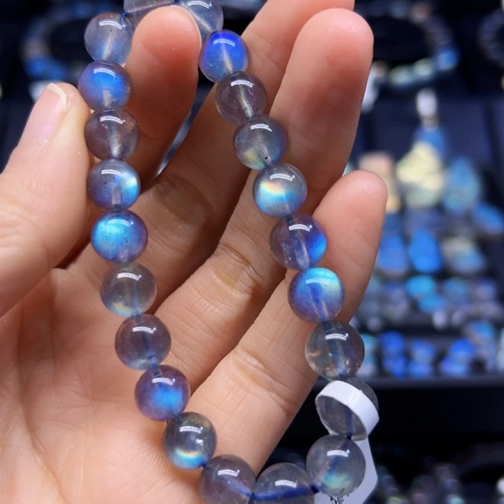 拉长石手串未镶嵌9左右