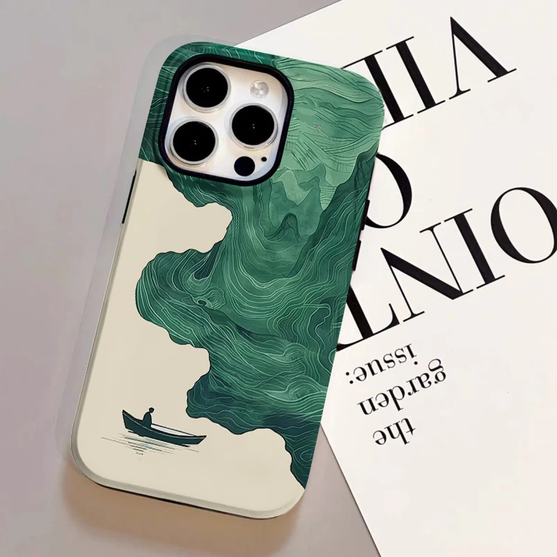 艺术水墨画适用苹果16手机壳iphone15小米14华为13新款oppovivo男