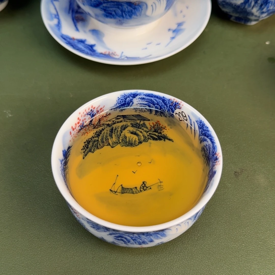 景德镇纯水绘茶具圆圆209