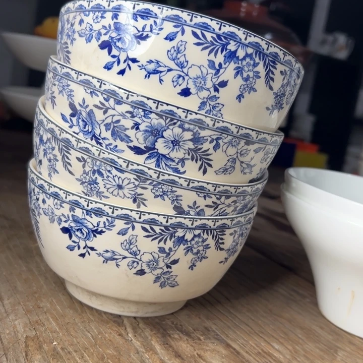 库存尾货青花碗四个口径14.5