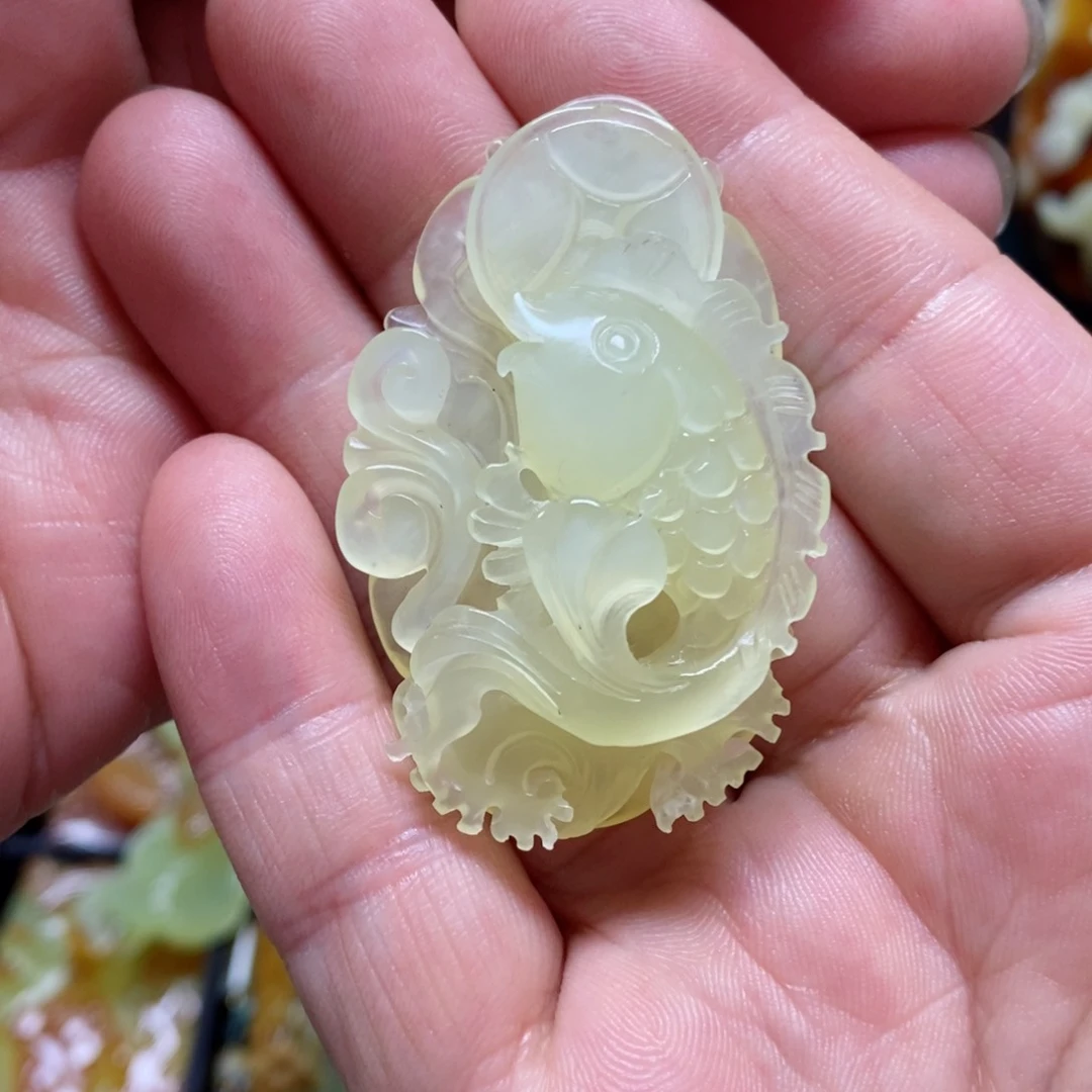 岫玉吊坠(赠链)未镶嵌耐***儿