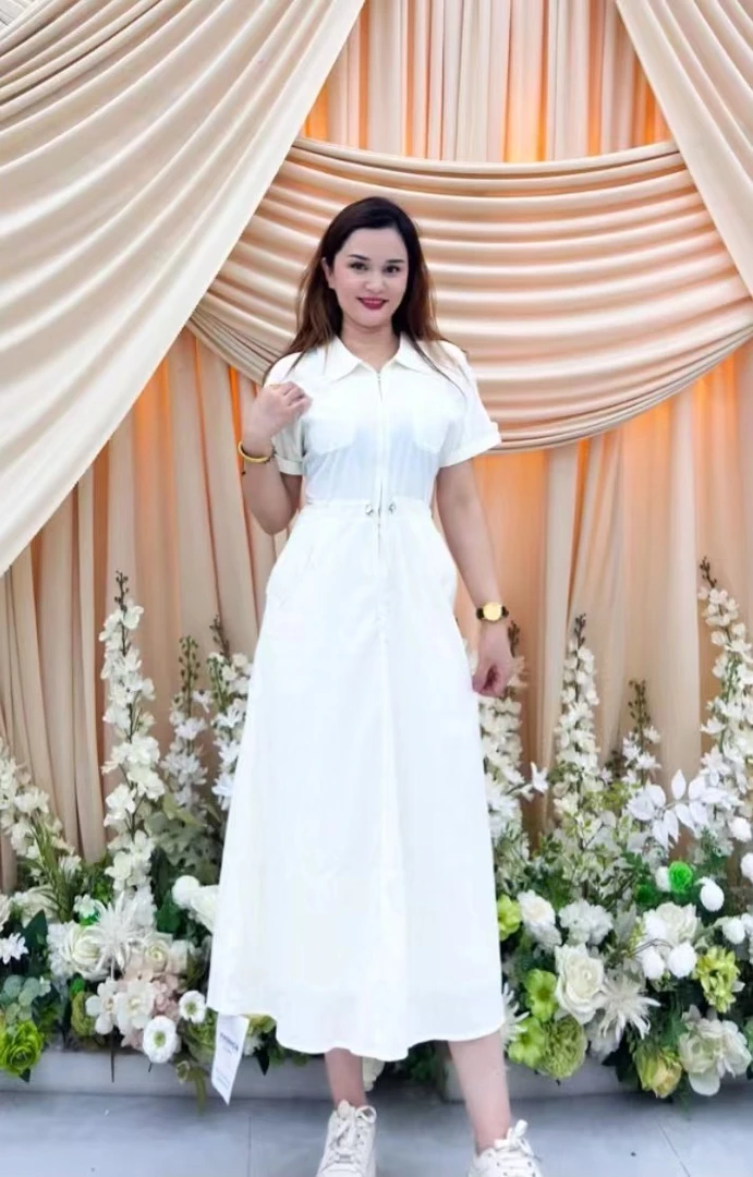 韩版网红裙设计感休闲收腰显瘦连衣裙