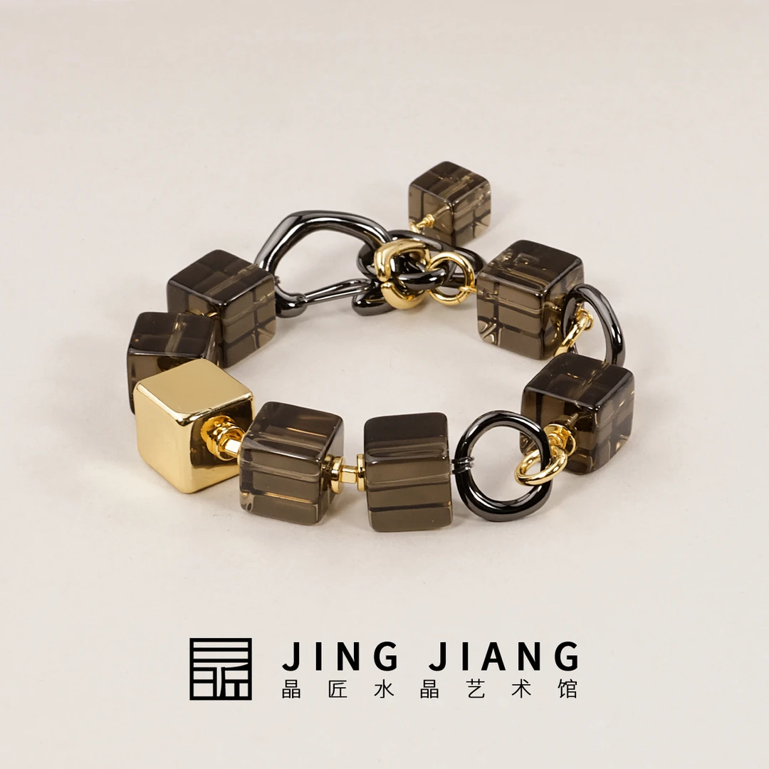 茶水晶咖啡糖手串 11-12mm 多样性发一 编号PZ1022 精选