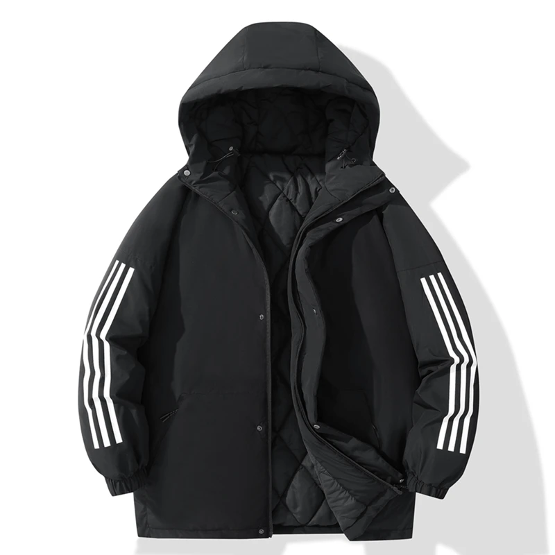 秋冬新款棉服户外连帽防风防水棉衣加棉加厚保暖青年学生休闲棉袄