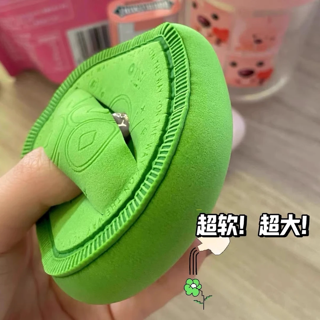 泡水变大otw屁桃粉扑棉花糖粉扑服帖不易吃粉大号超大号绿桃红桃