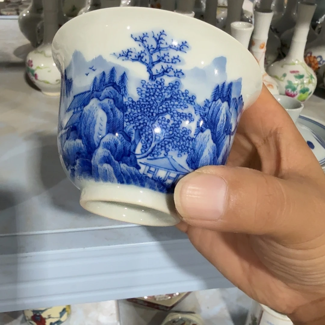 瓷片摆件手绘瓷器处理