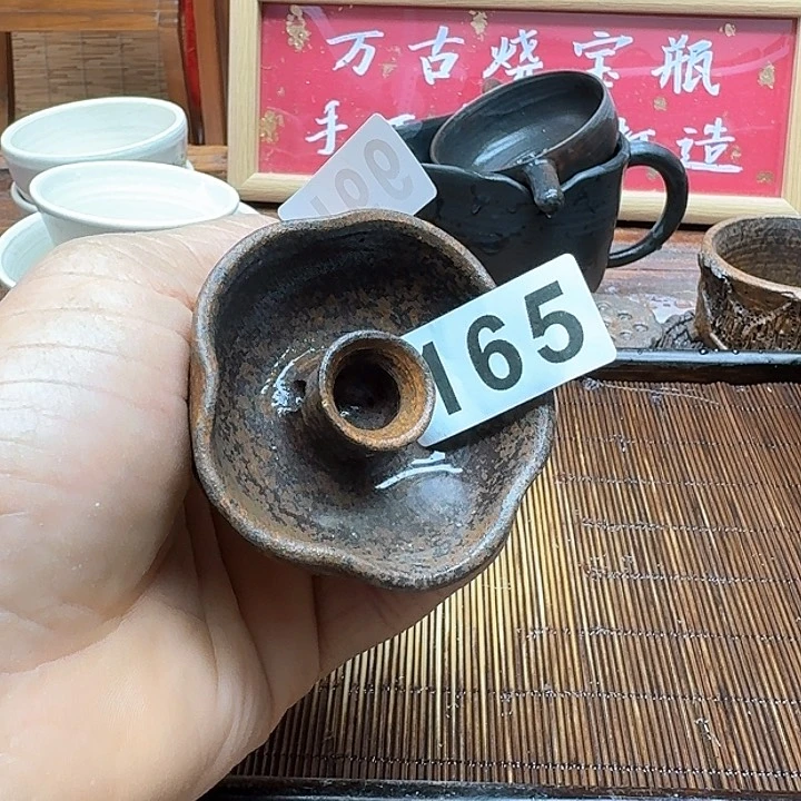纯手工制作粗陶茶具