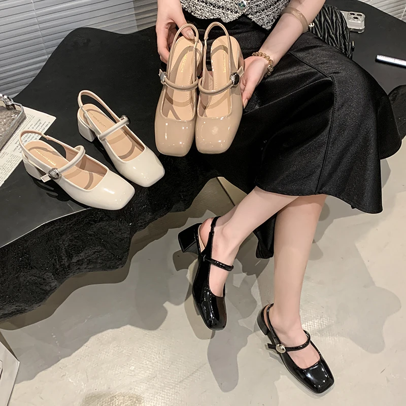 嘻姐5断码尾单女鞋（上选编码下选尺码直接下单）法式玛丽珍高跟鞋