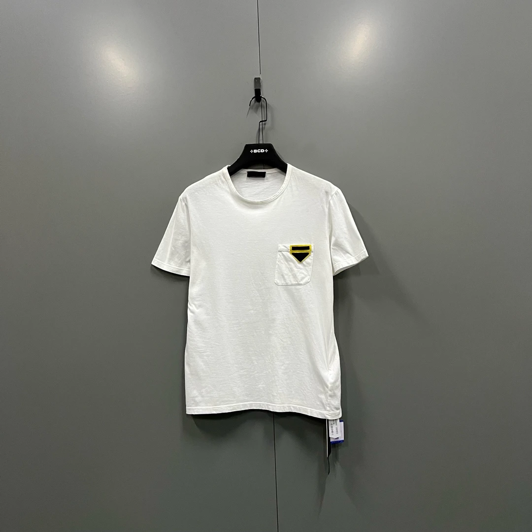 95新 Prada/普拉达 (ll) 白色贴标三角标短袖 M码/020991