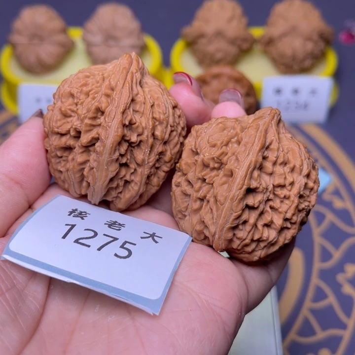 文玩核桃把件大蒜头38边41肚44高 50克 1275