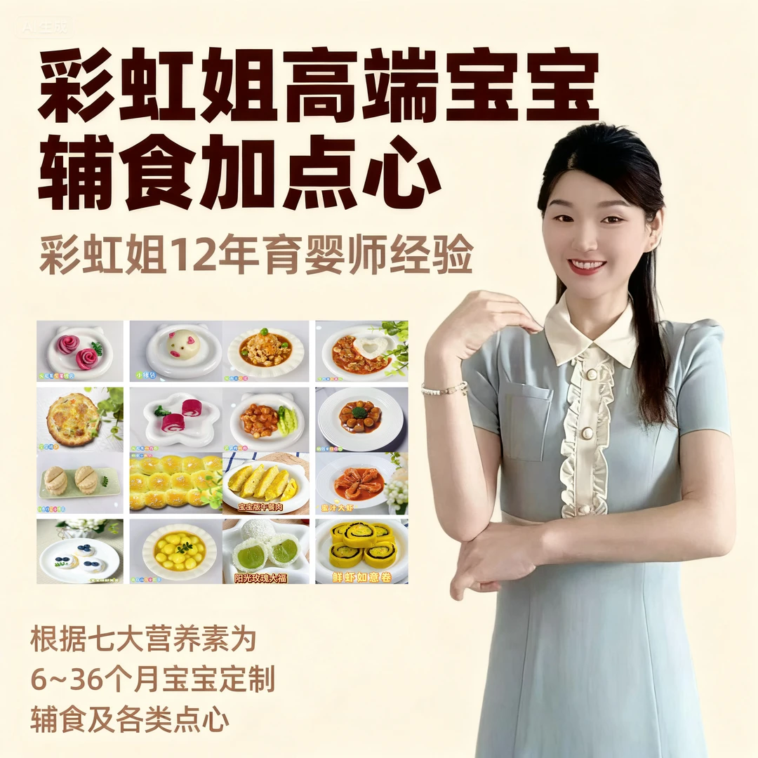 安卓链接【育婴师彩虹姐】6~36个月高端辅食＋点心视频课件