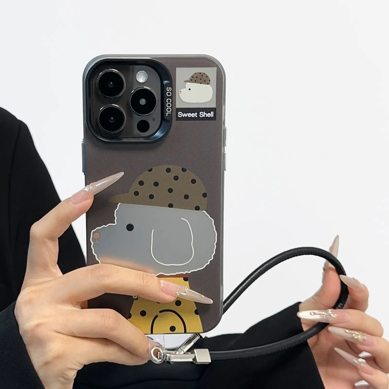 ins时尚小狗适用苹果16PROMAX手机壳小米15PRO卡通iphone14pm小众