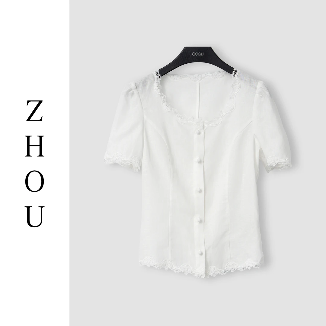 （周哥甄选）白色上衣-22719