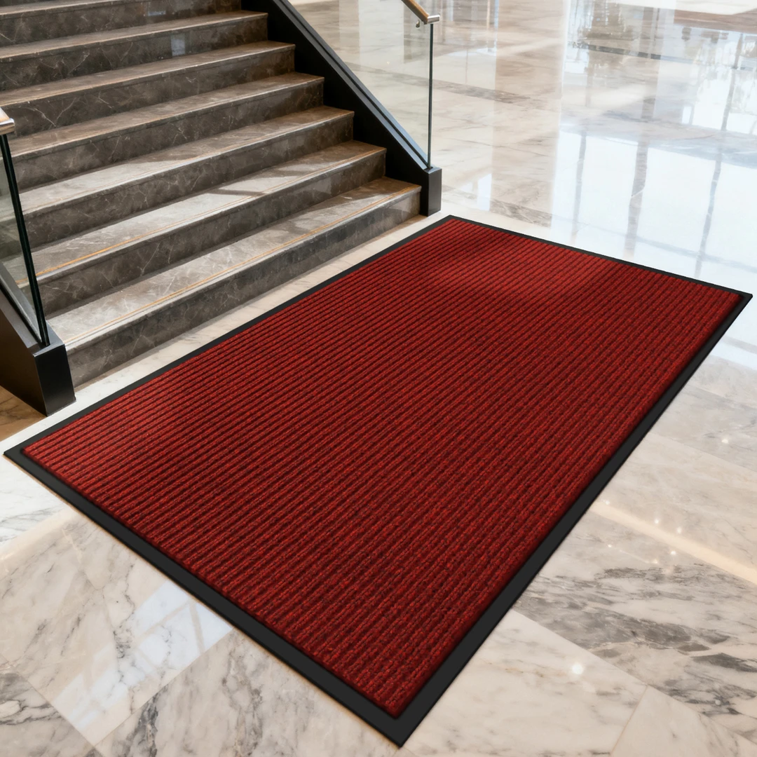 楼梯口地垫可裁剪双条纹门垫酒店商场进门防滑脚垫过道走廊地毯垫