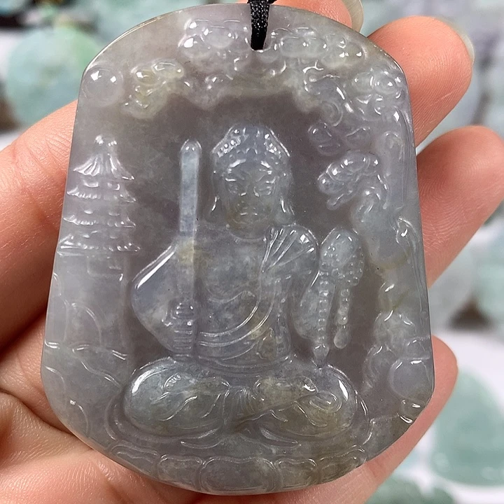 颈饰未镶嵌翡翠不动明王卡厚装8+
