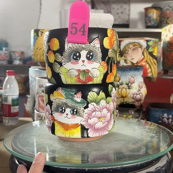 之***文景德镇幸运花盆满38包邮