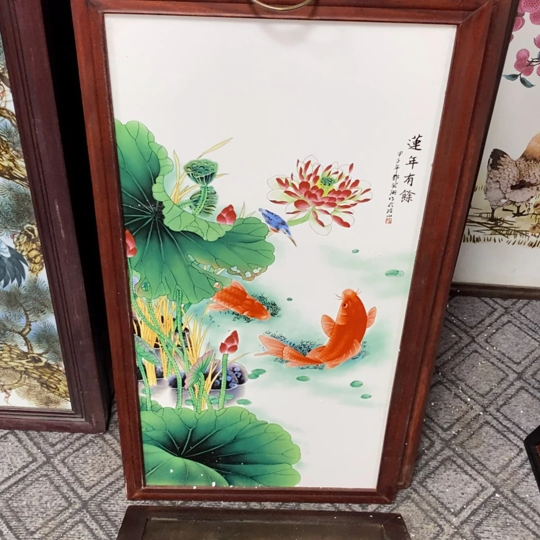 瓷片86*46*1景德镇瓷板画柴窑烧制