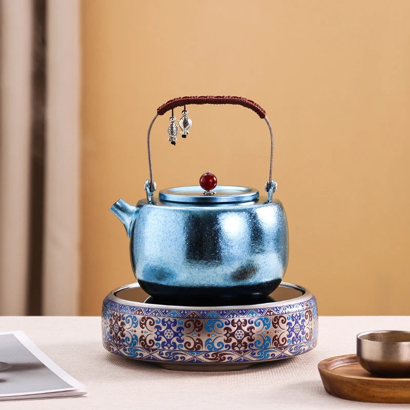 岳恒福韵炉家用纯钛烧水壶提梁壶围炉煮茶电陶炉煮茶器户外煮茶壶