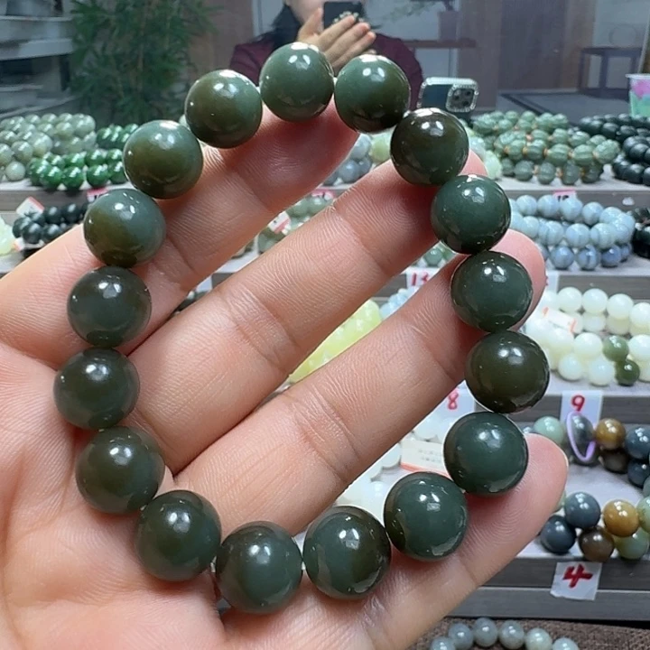 手链未镶嵌和田玉新疆且末蓝糖卡12