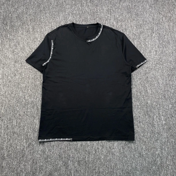 95新  7439/Givenchy 黑色logo贴饰圆领短袖/98新/无领标/无洗标