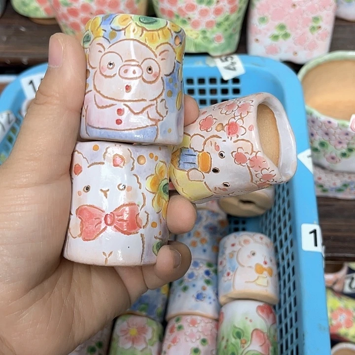 望***7手工制作多肉花盆