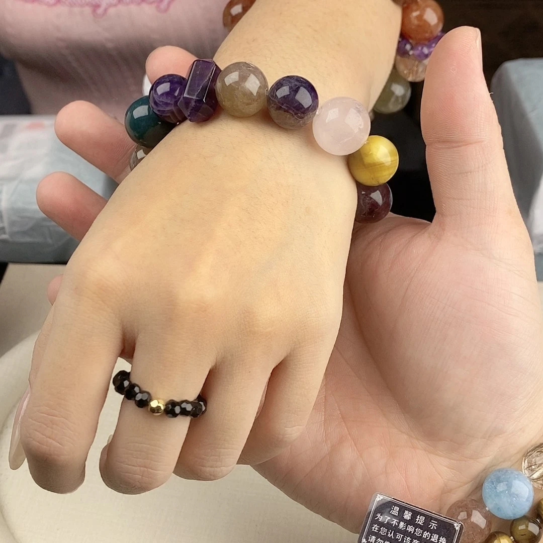 银S925镀金镶嵌手链水晶