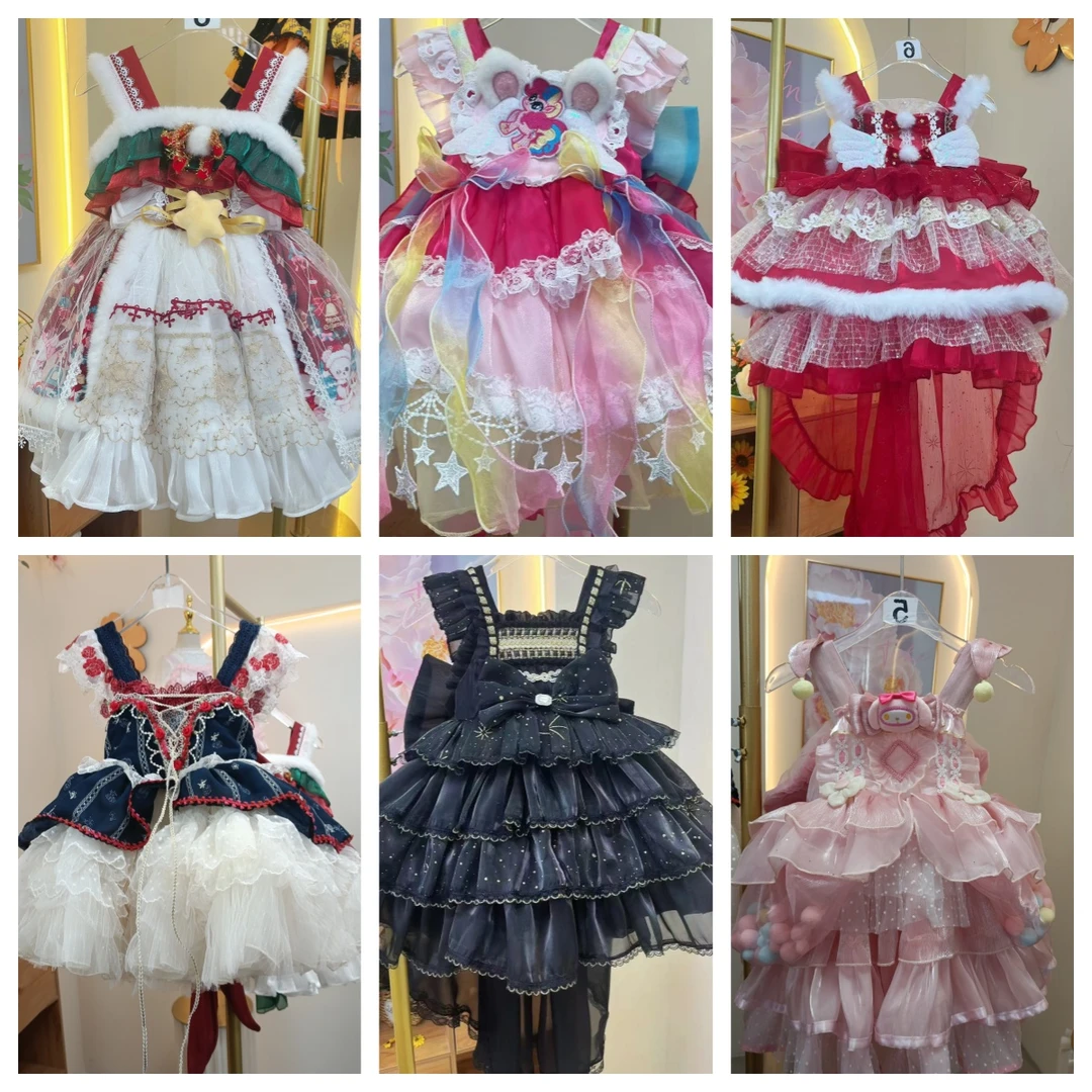 【2025上新】新款上新女童连衣裙中小童洛丽塔公主蓬蓬裙四季吊带裙