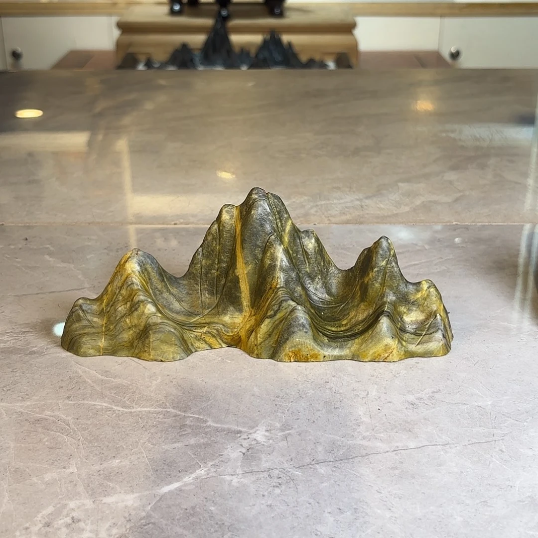 忧***狼灵璧石手工雕刻奇石摆件