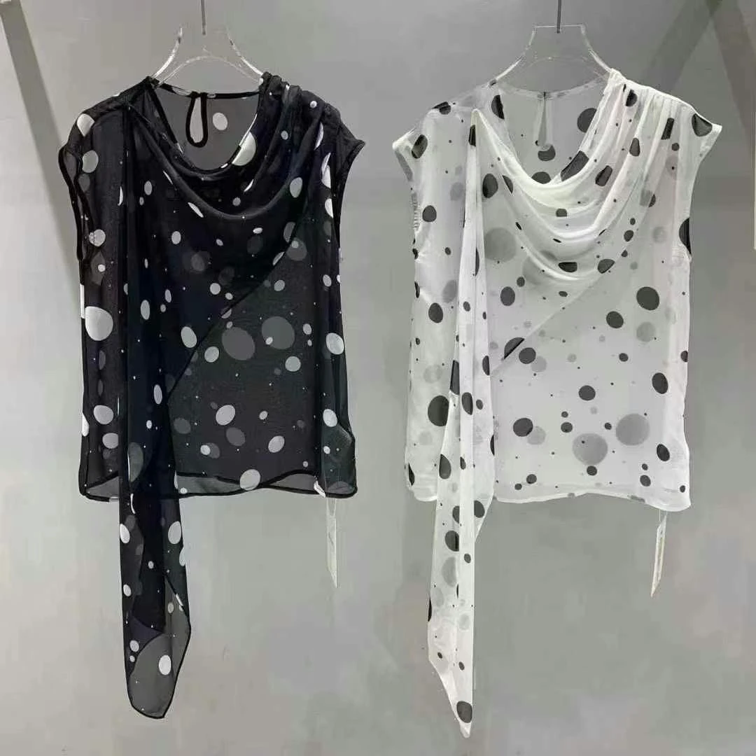 鑫丽铭设计款黑白波点超舒服上衣