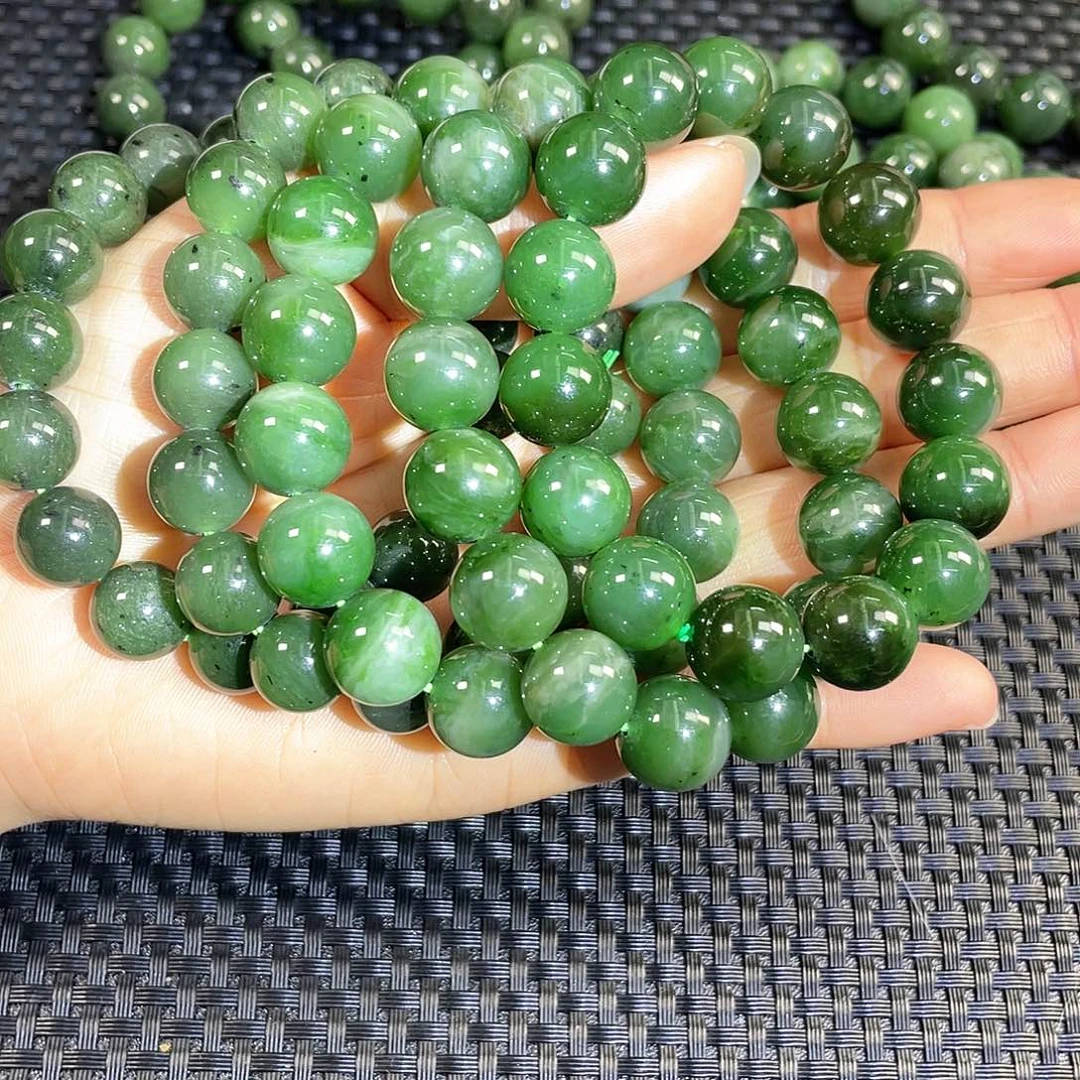 和田玉颈饰未镶嵌碧玉大手串37