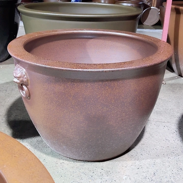 瓷片口径85厘米 高度58厘米双狮耳 深颜色