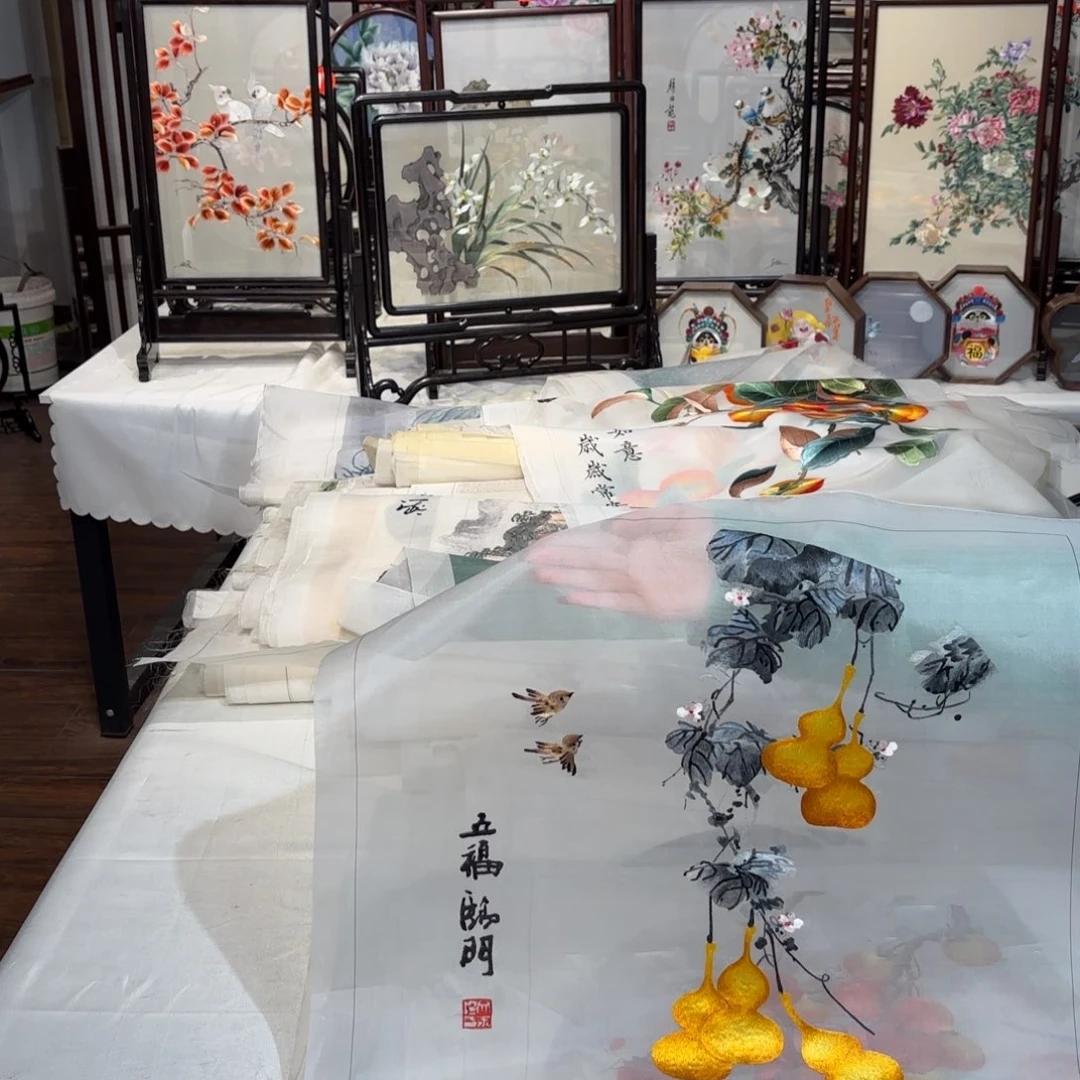 织绣纯手工非遗苏绣绣片