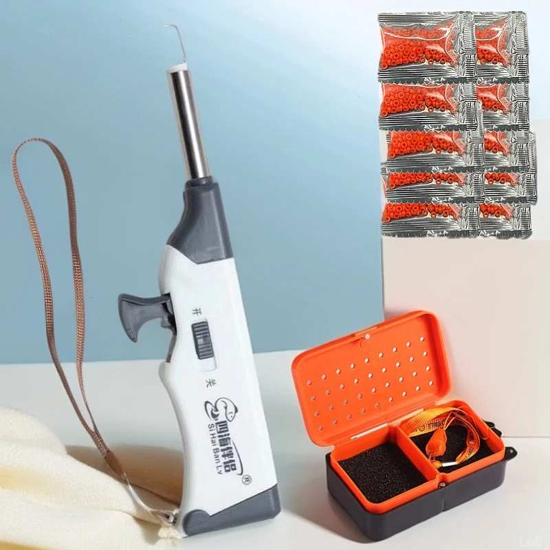 红虫上饵器蚯蚓上饵器不锈钢控量磁铁红虫夹皮筋上钩快速捆绑器G