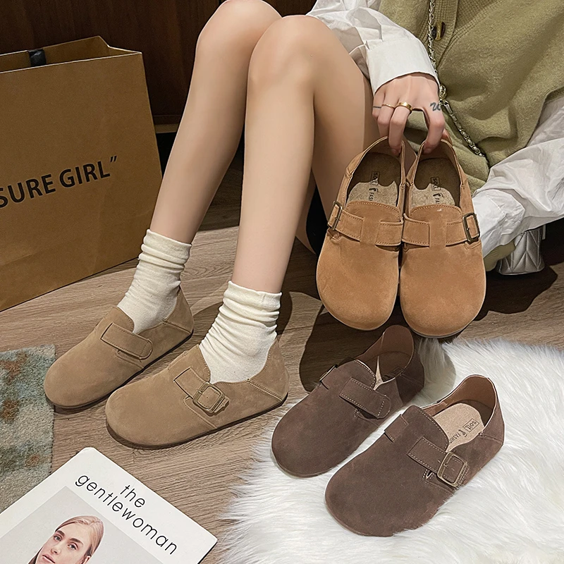 勃肯鞋单鞋2025春秋时尚女鞋厚底软底复古百搭