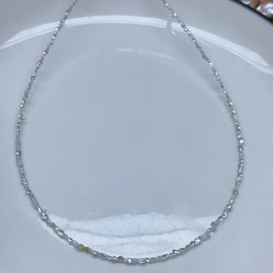 未镶嵌海水珍珠颈饰澳白keshi