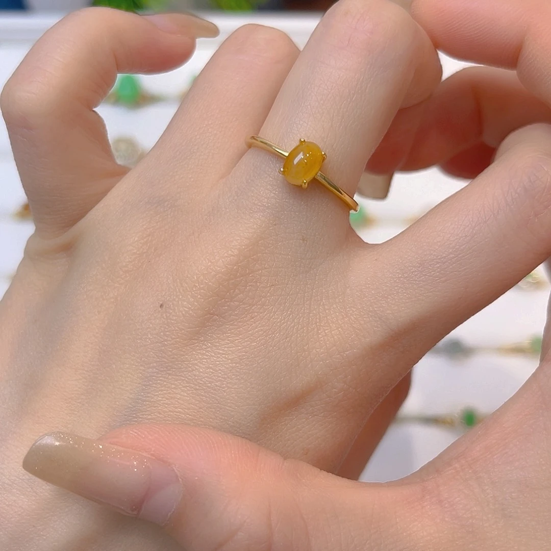 翡翠戒指银S925镶嵌我