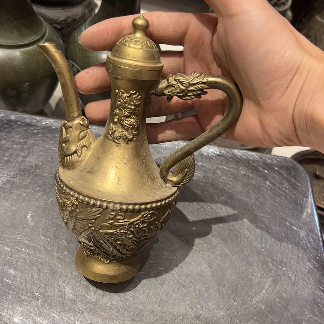 我****情微瑕疵黄铜摆件工艺品