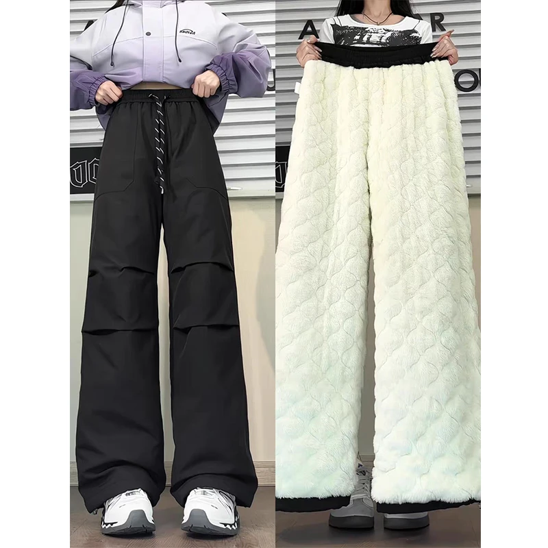 东北零下40度防寒裤子男女款冬季加绒加厚保暖棉裤防风防水滑雪裤