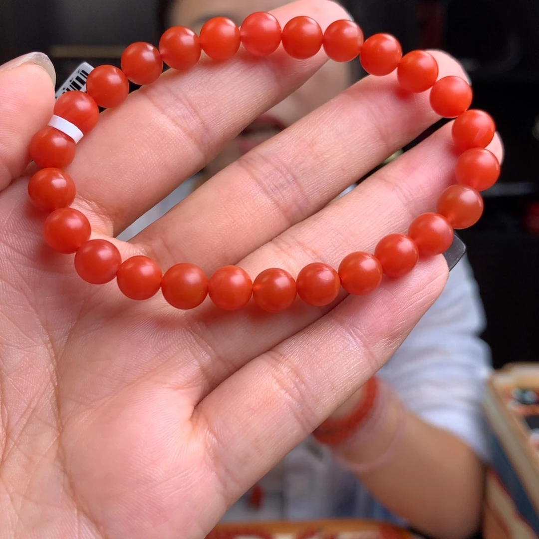 未镶嵌南红玛瑙南红玛瑙大黑洞卡7深水红