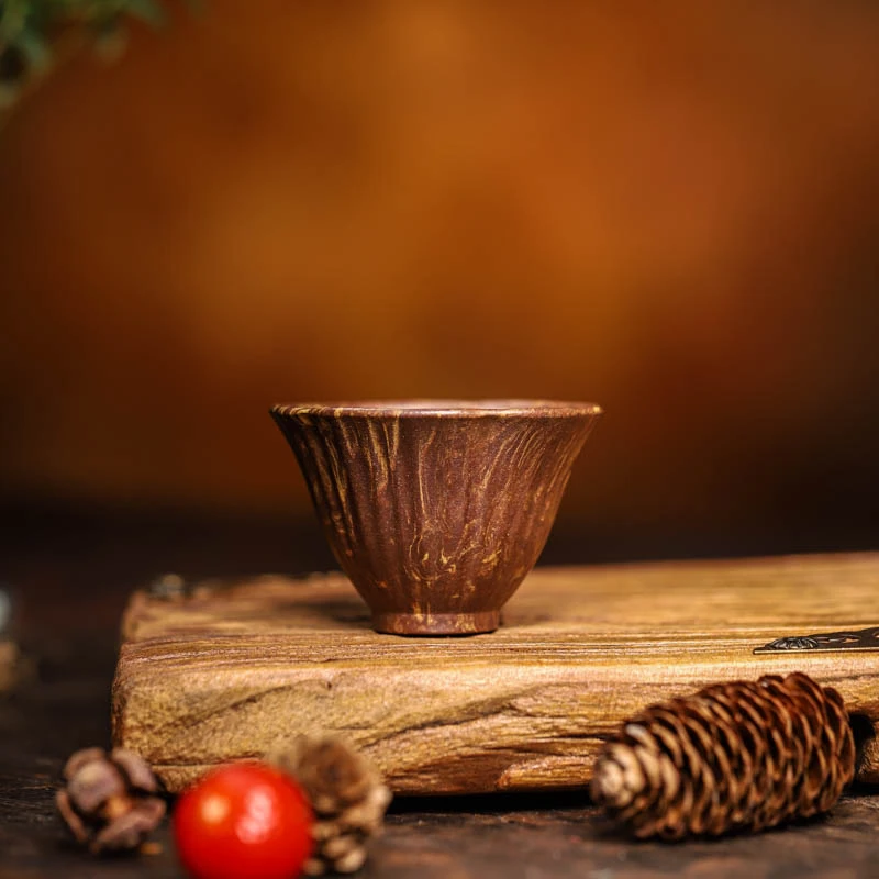 手工杯 | 泥料体验 绞泥花器小容量手工主人杯（花纹随机）