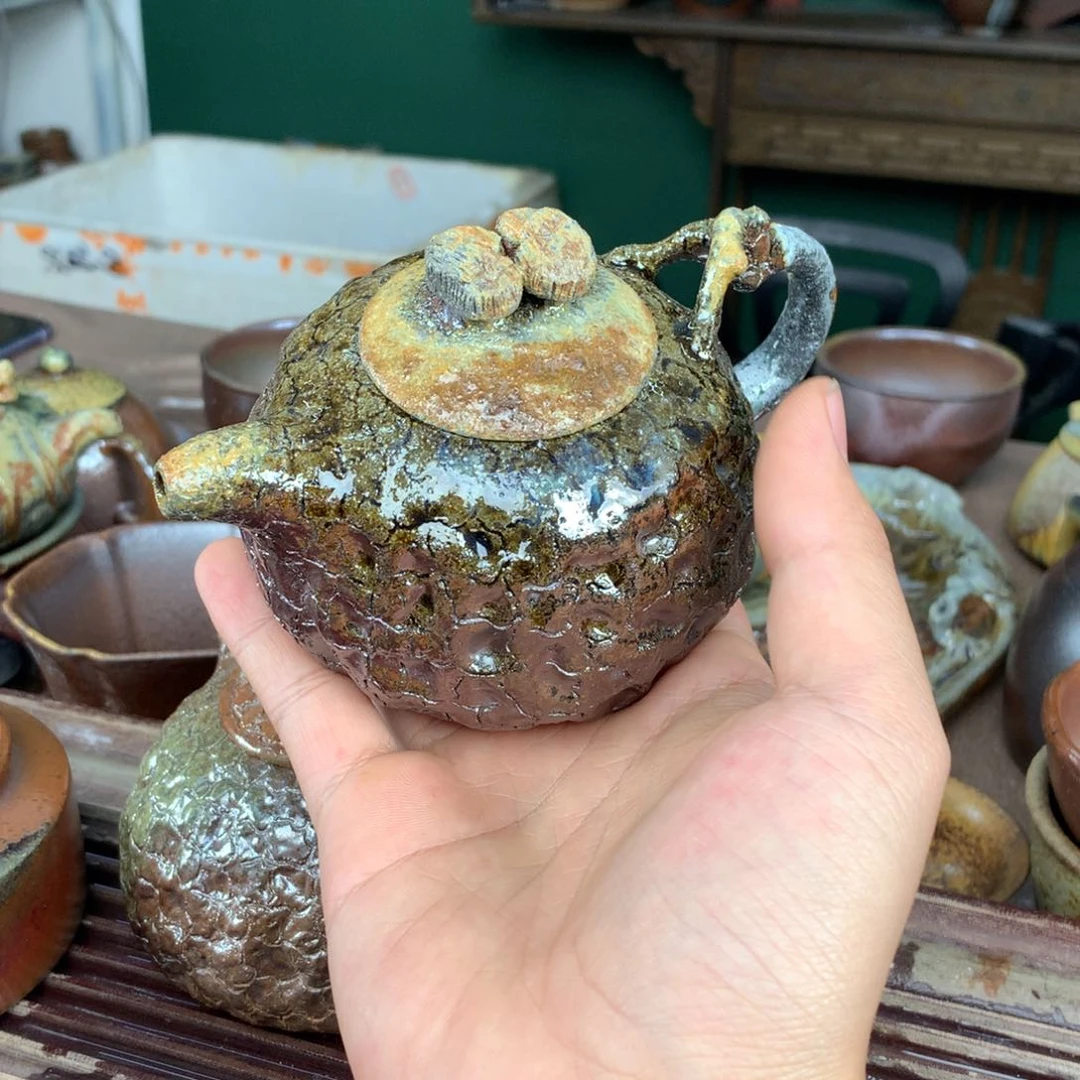 紫砂柴烧é*é纯自然柴烧