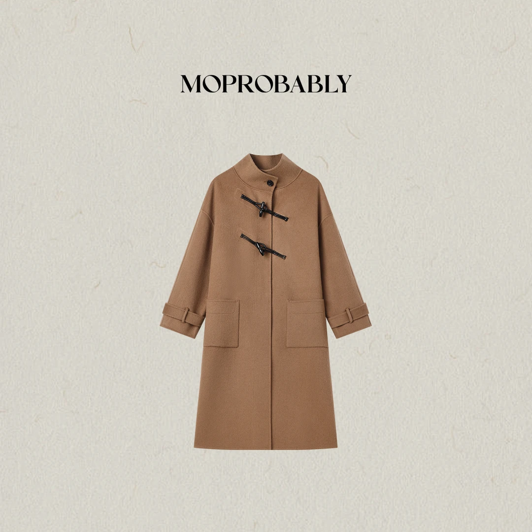 Moprobably李予诺「衣念」100%羊毛880G精梳羊毛双面呢外套L5460029