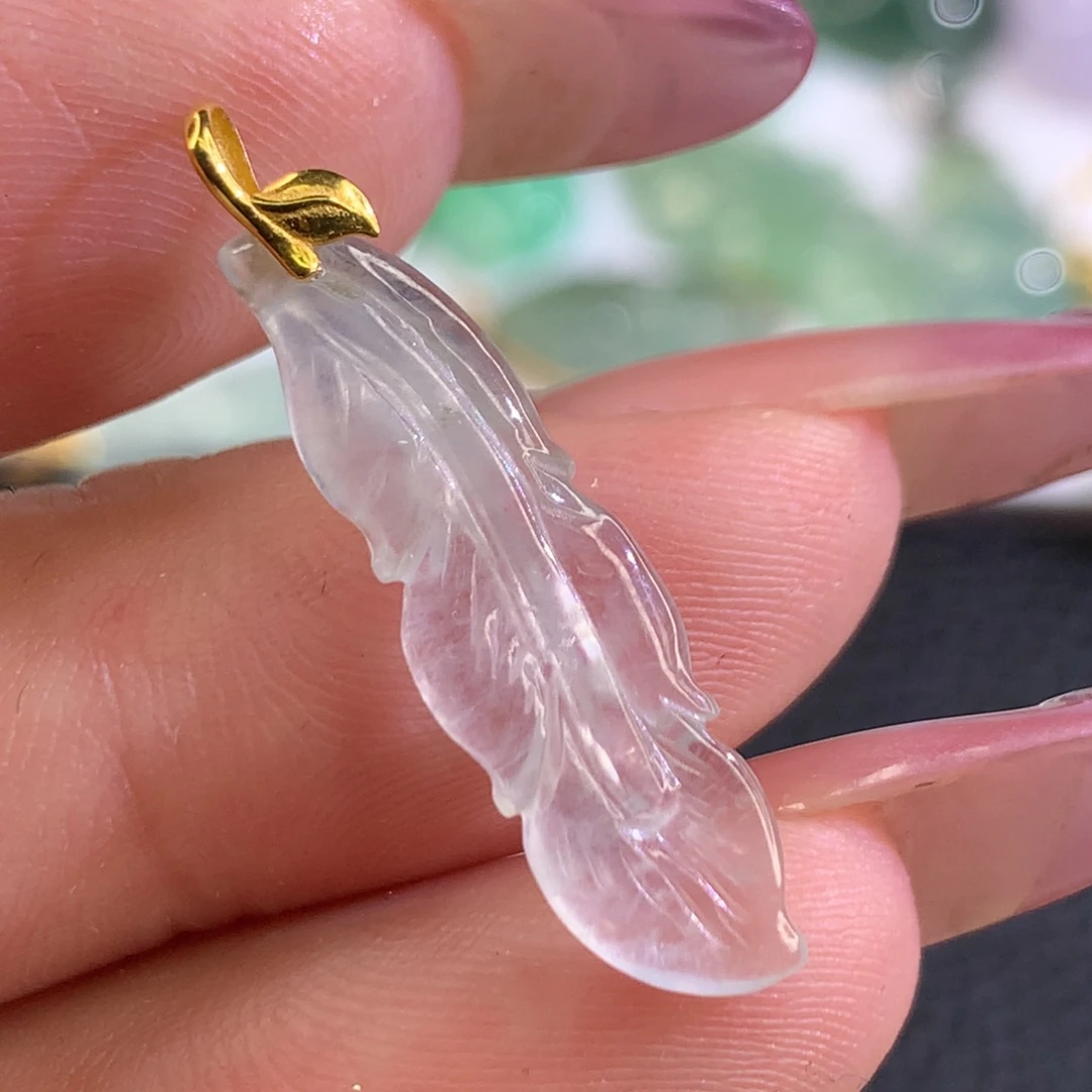 翡翠18K金镶嵌颈饰翡翠