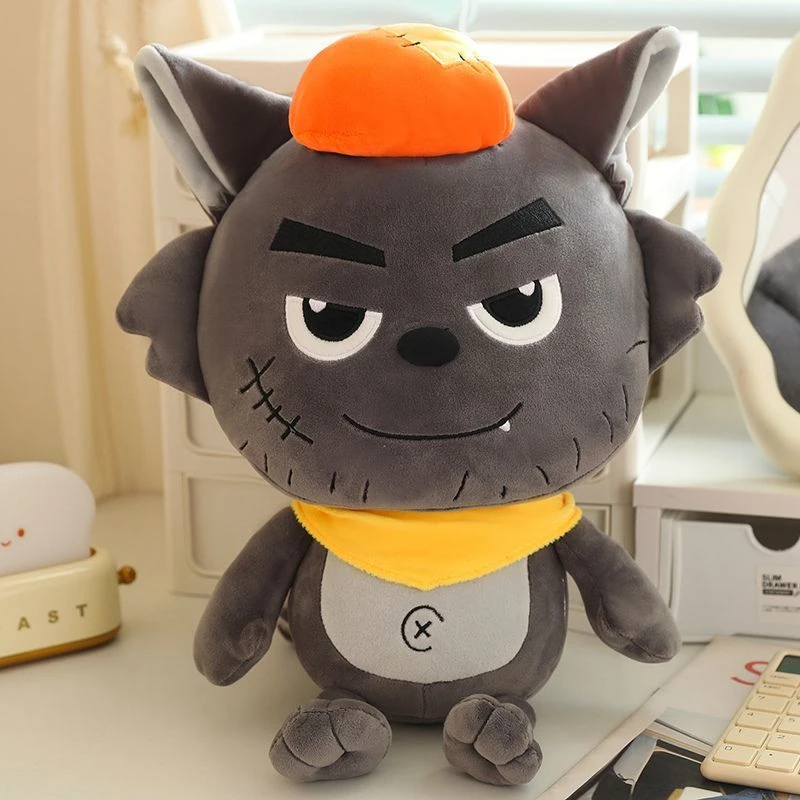 新品可爱灰太狼毛绒玩具公仔喜羊羊与灰太狼动画片呆萌布娃娃玩偶