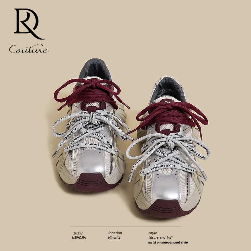 【DR专柜正品】欧版老爹鞋女2025秋厚底网面百搭休闲运动鞋