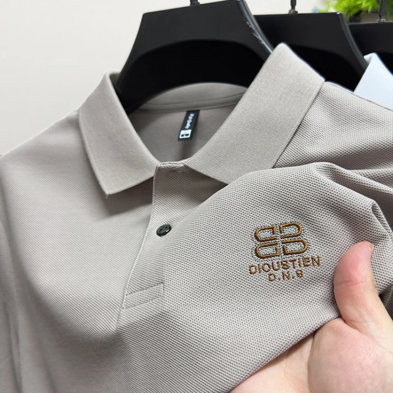 CATIA SELI100%丝光纯棉夏季新款男士polo衫短袖翻领全棉潮流T恤