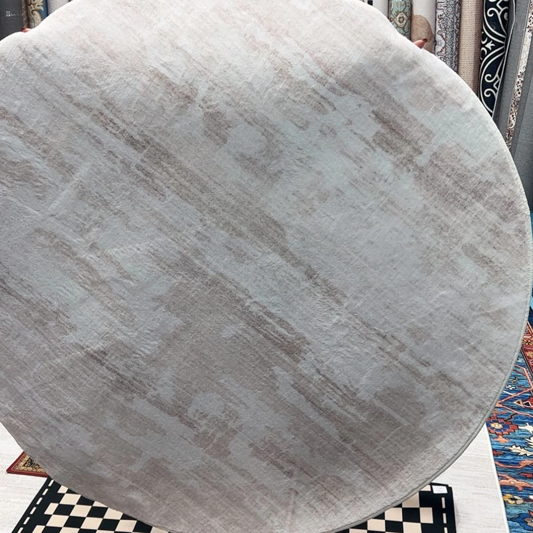 混纺加厚棉布底仿羊绒直径一米四圆微瑕特价
